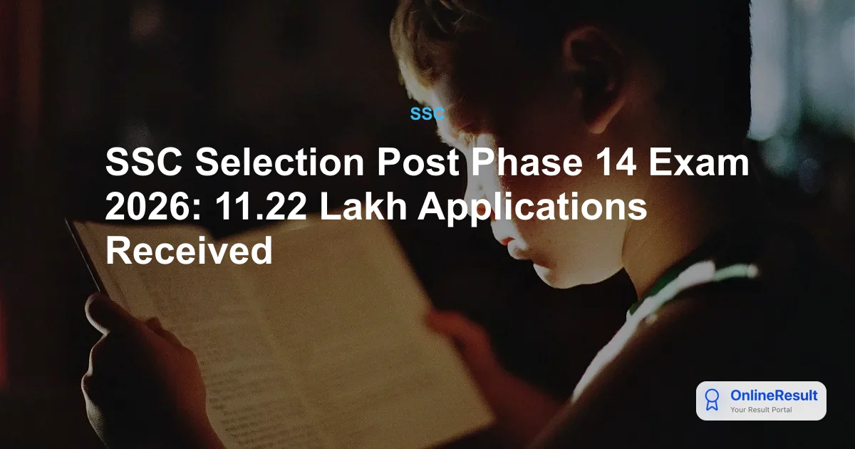 SSC Selection Post Phase 14 Exam 2026: 11.22 Lakh Candidates Register for 2,919 Vacancies