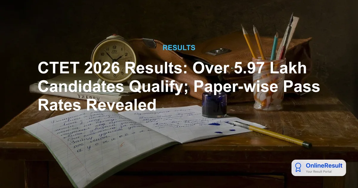 CTET February 2026 Results Declared: Check Pass Percentages and Statistics