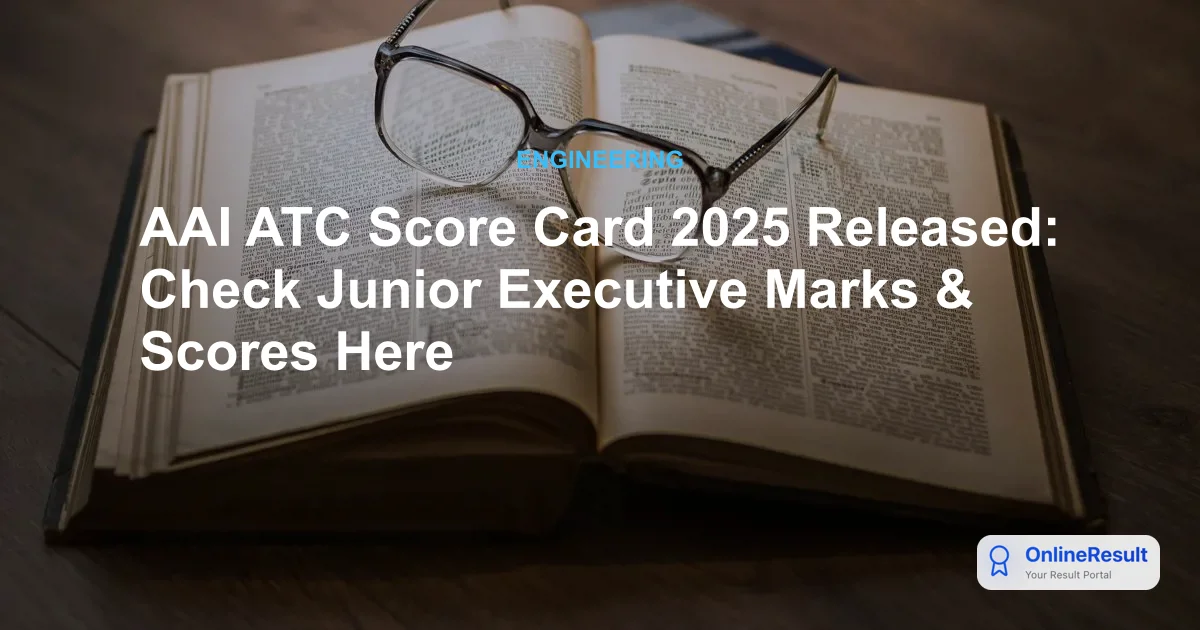 AAI ATC Score Card 2025 Released: Check Junior Executive Marks & Direct Link