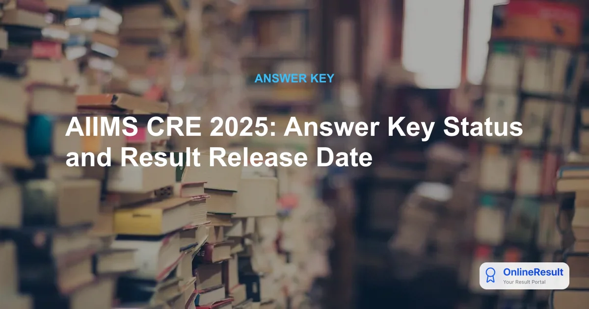 AIIMS CRE Result 2025: Exam Overview, Qualifying Marks, and Updates