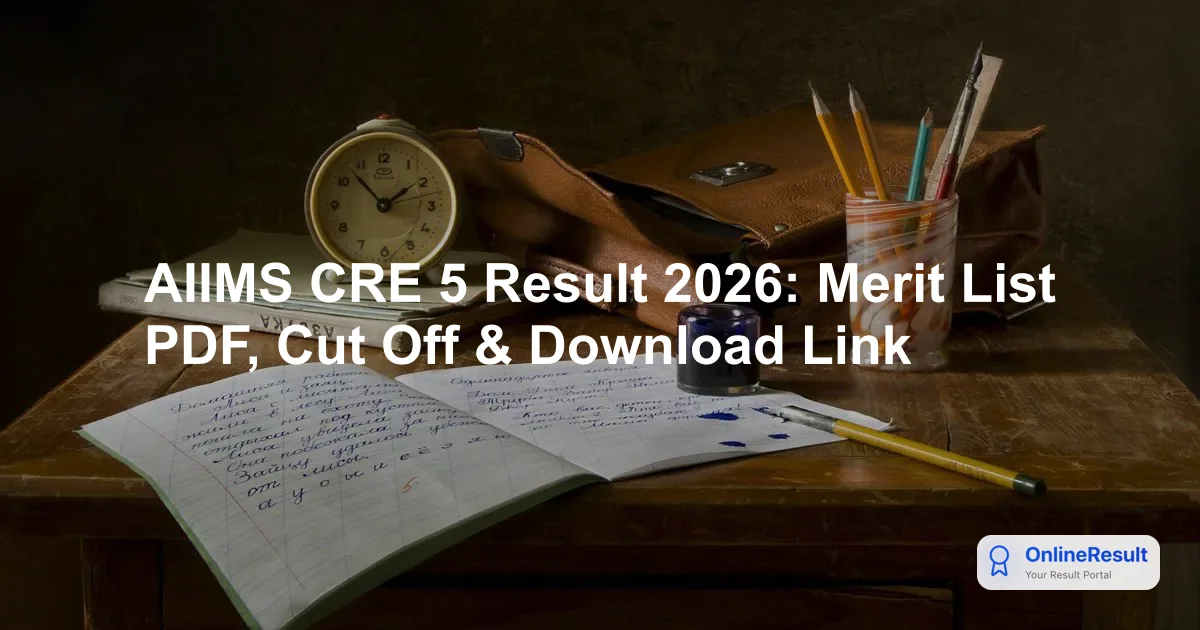 AIIMS CRE 5 Result 2026: Expected Release Date, Merit List & Steps to Check