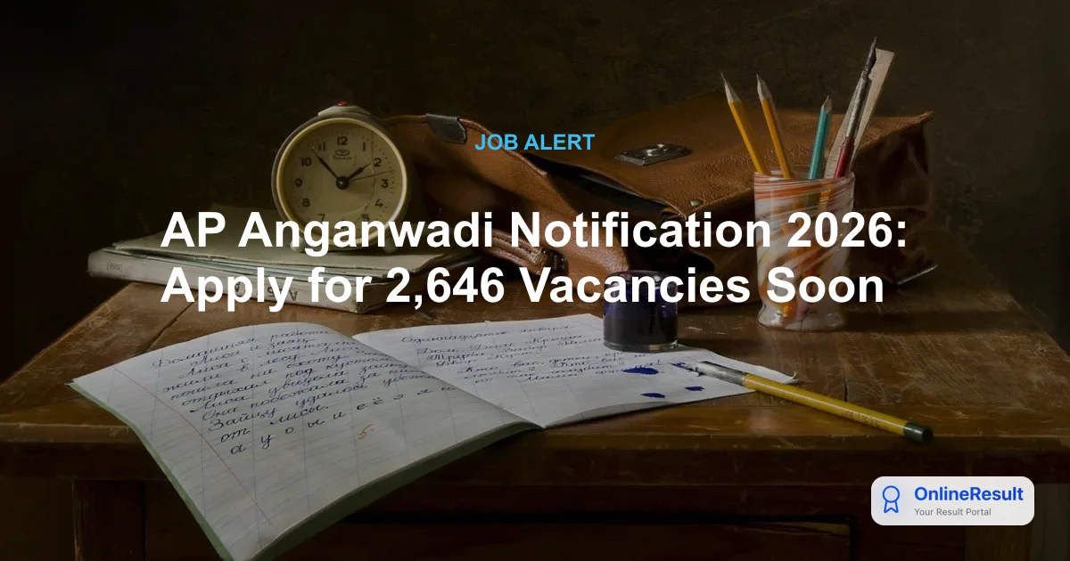 AP Anganwadi Recruitment 2026: 2,646 Vacancies in Parvathipuram Manyam Announced