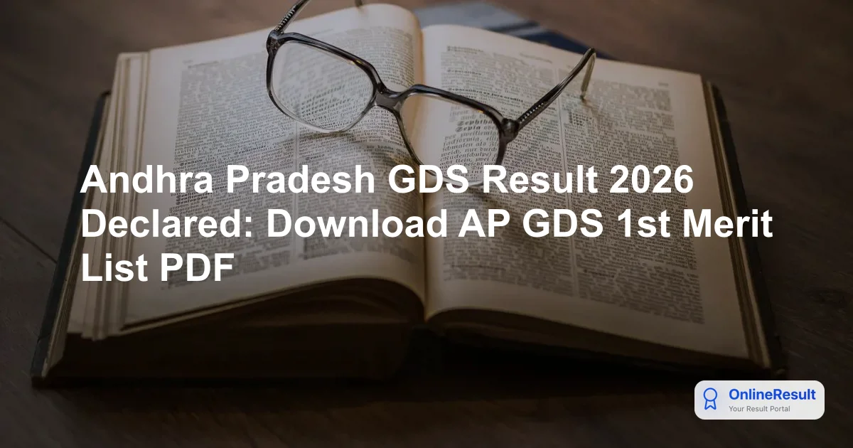 AP GDS Result 2026 Declared: Check Merit List & Document Verification Status