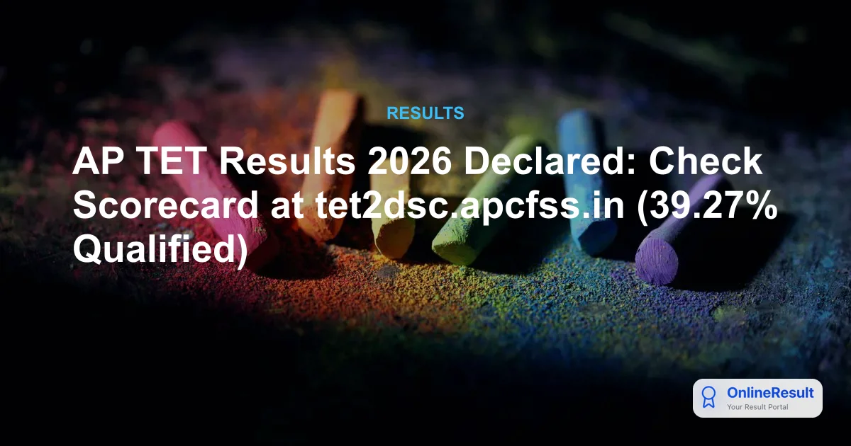 AP TET Result 2026: Release Date, Scorecard & Cutoff Marks