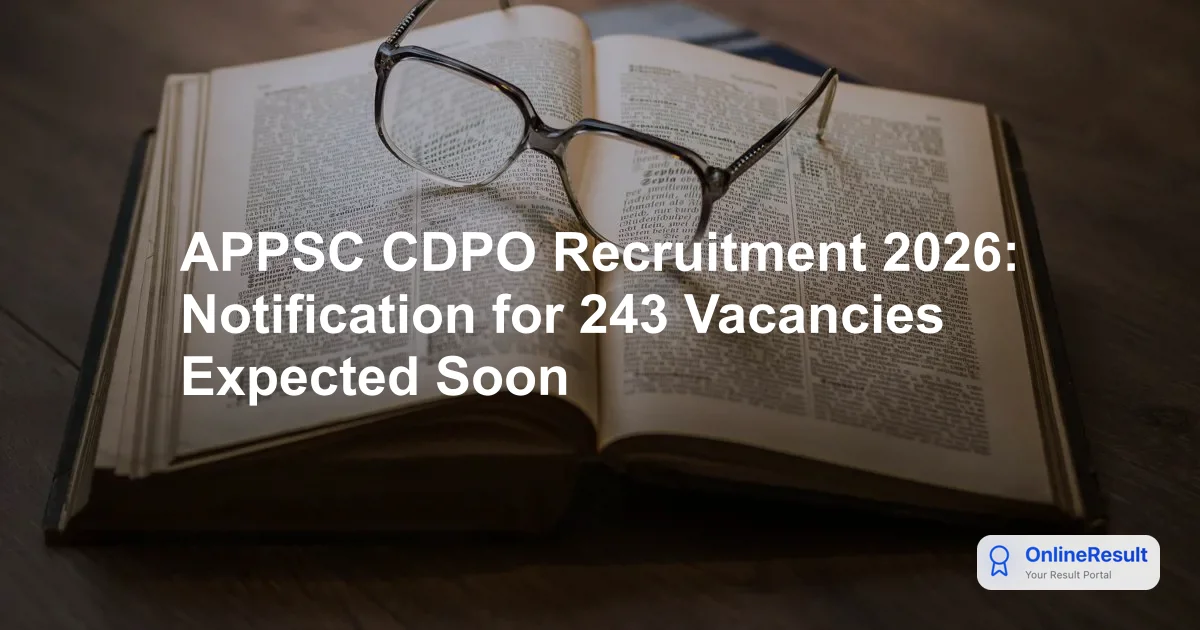 APPSC CDPO Recruitment 2026: 243 Vacancies, Eligibility & Exam Pattern