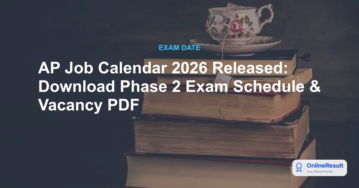 AP Job Calendar 2026 Revised PDF Released for 10,060 Vacancies