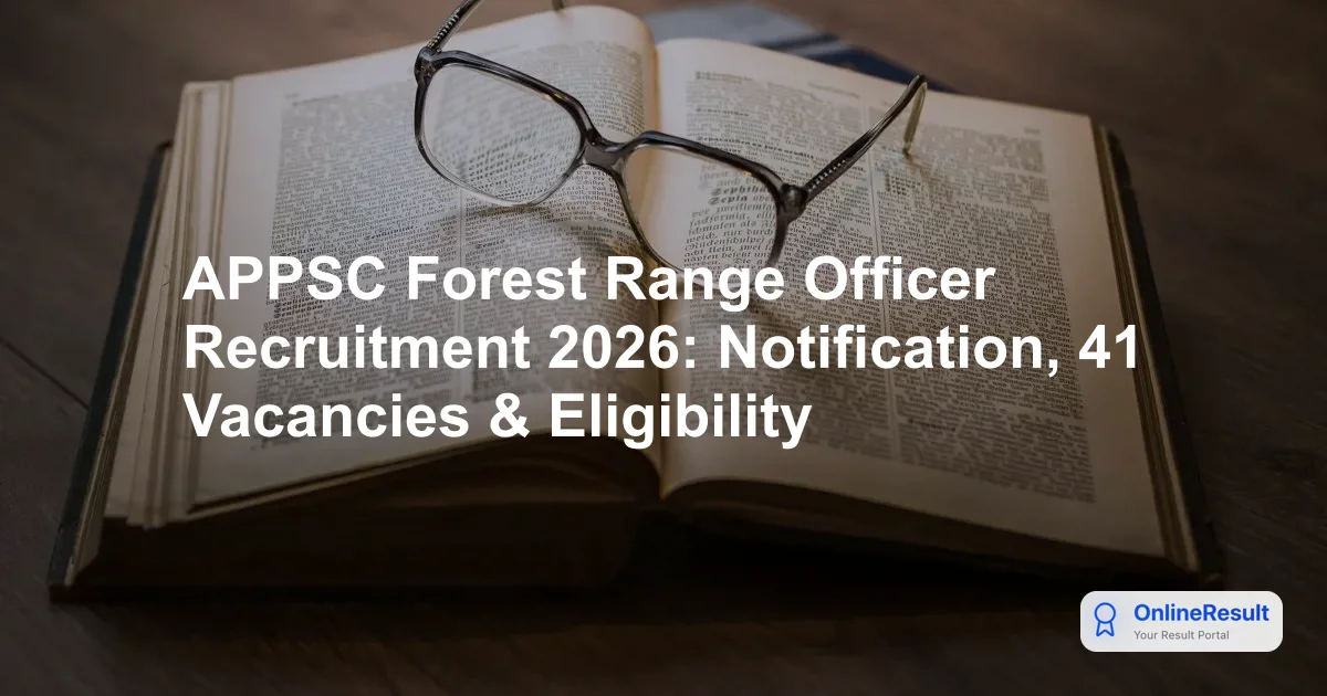 APPSC Forest Range Officer Recruitment 2026: 41 Vacancies, Salary & Notification Details
