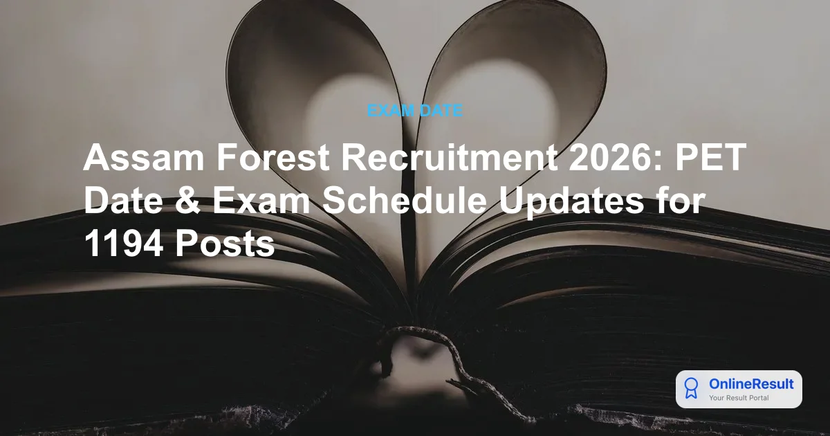 SLPRB Assam Forest Recruitment 2026: Apply for 1,194 Vacancies