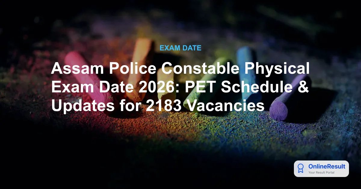 Assam Police Constable Recruitment 2026: Check 2183 Vacancies, Eligibility & Apply