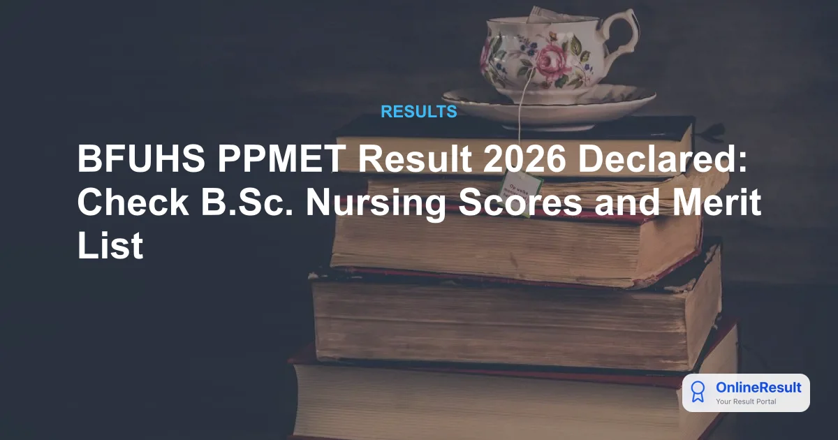BFUHS PPMET Result 2026 Declared: Check Scores and Merit List