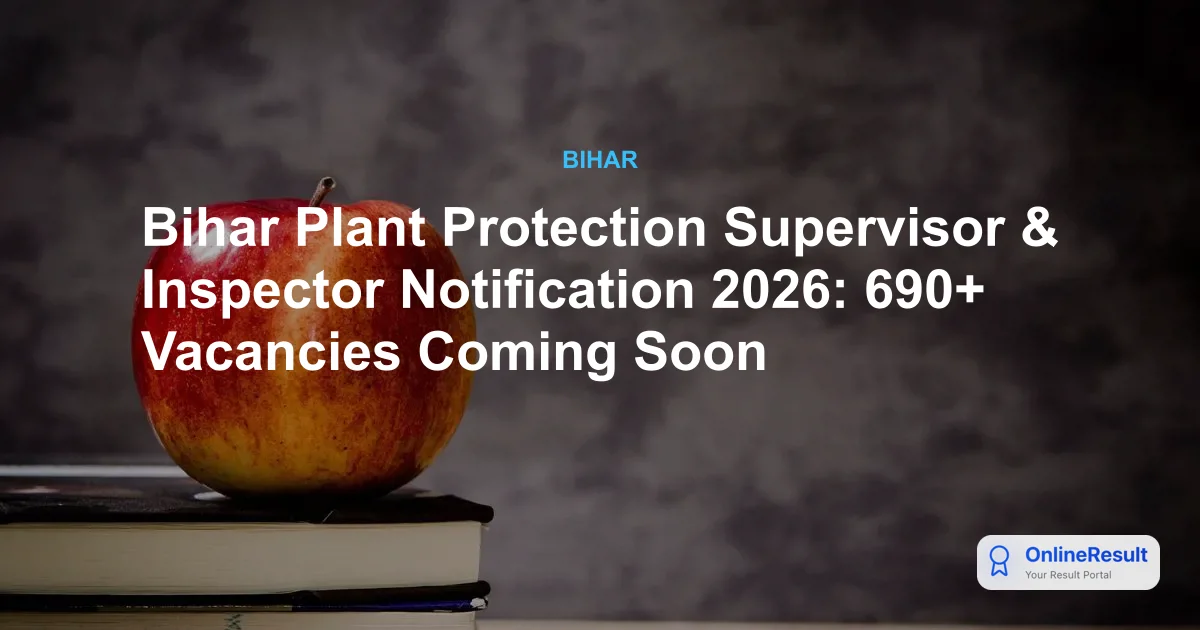 Bihar Agriculture Department Recruitment 2026: 694 Vacancies