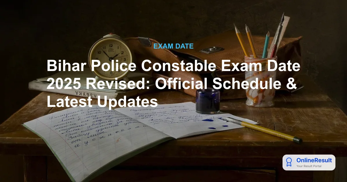Bihar Police Constable Exam Date 2025 Revised: Check Schedule & CSBC Notice