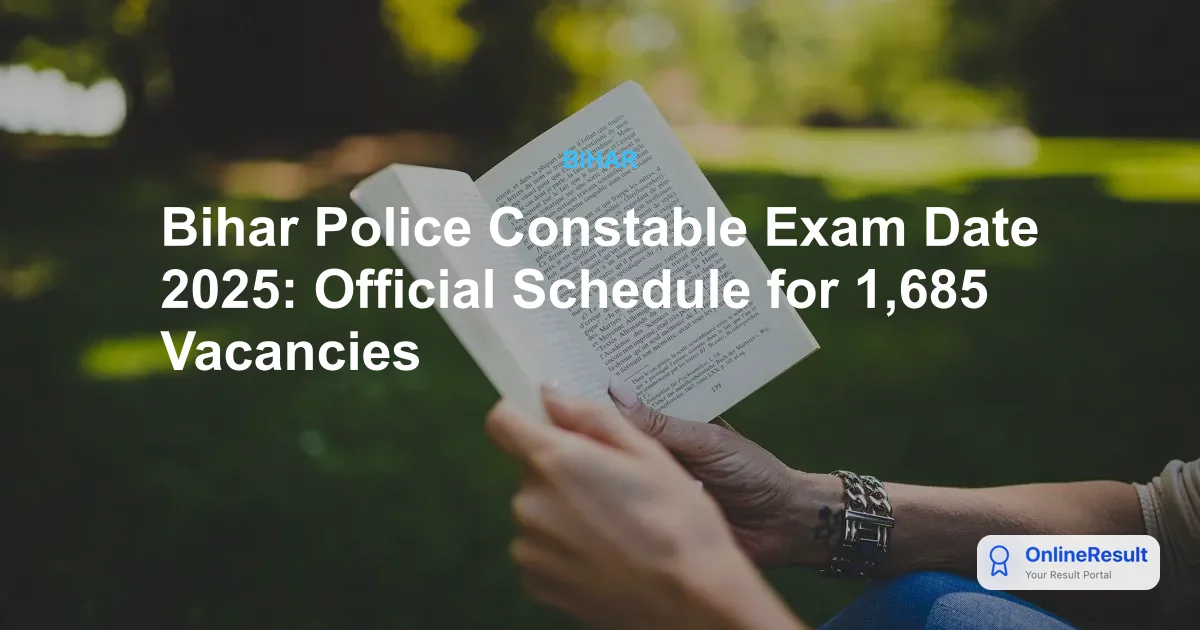 Bihar Police Recruitment 2025: Apply for 1,685 Prohibition & Jail Warder Posts