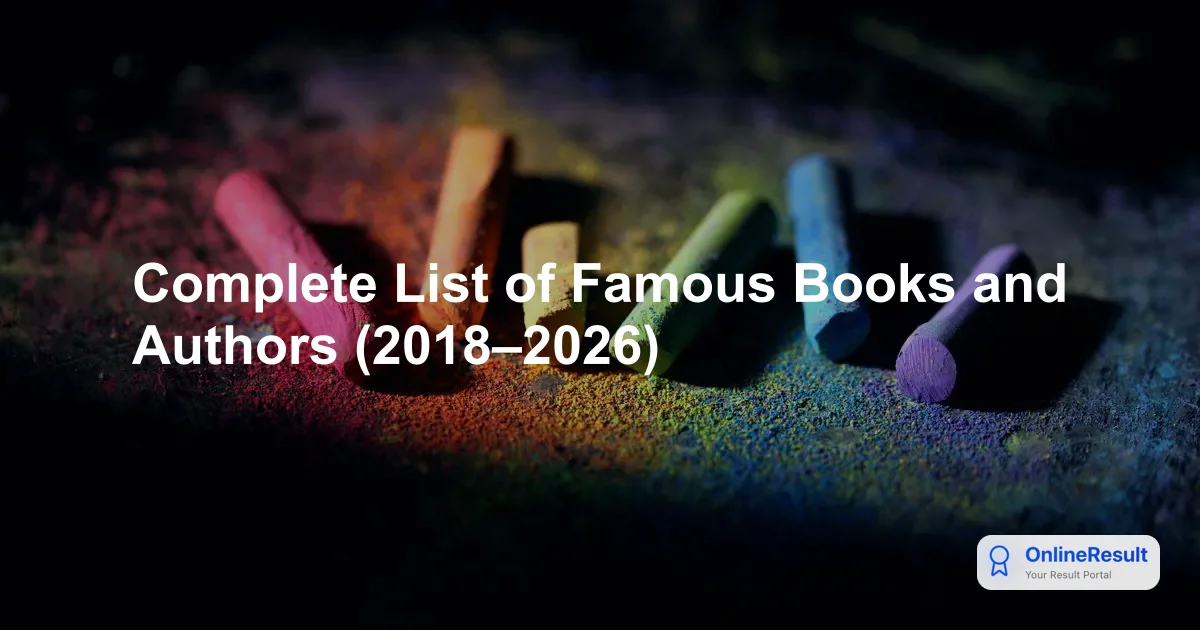 Comprehensive Books and Authors List (2018-2026) for Competitive Exams