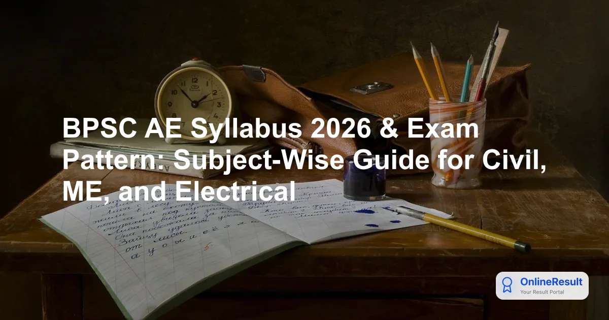 BPSC AE Exam 2026: Syllabus, Exam Pattern & Selection Process