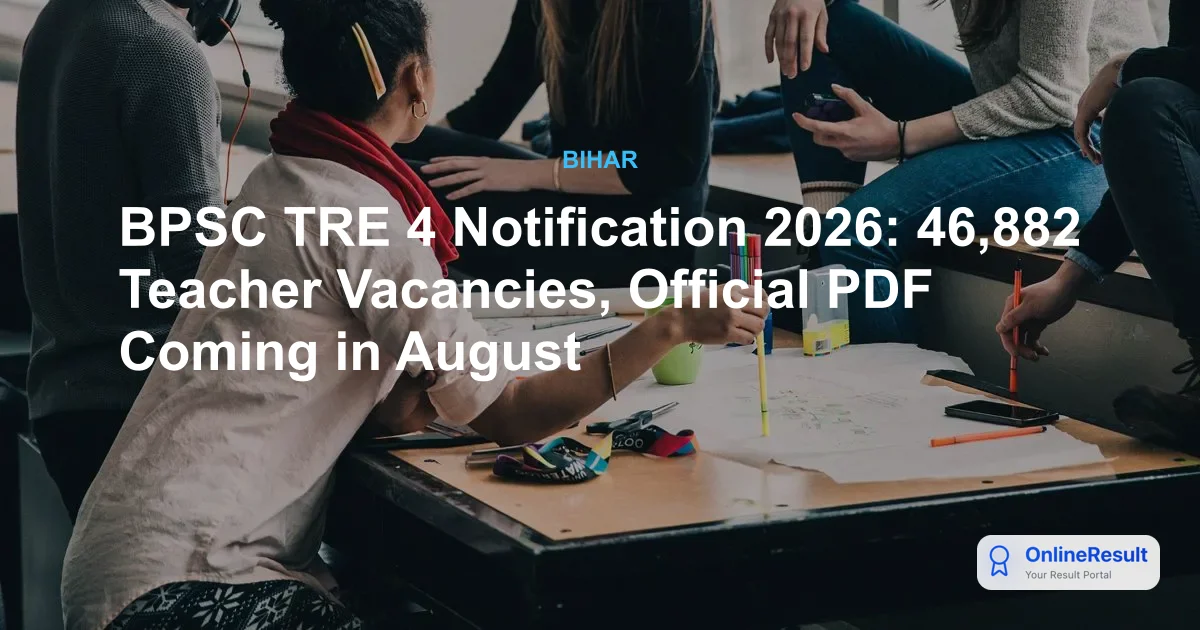 BPSC TRE 4 Notification 2026 Out: 32,388 Bihar Teacher Vacancies, Dates
