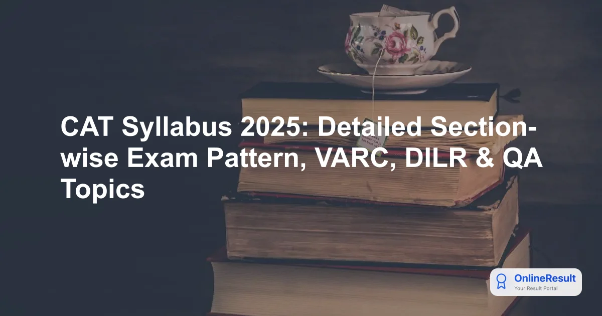 CAT 2026 Syllabus, Exam Pattern & Section-Wise Distribution Guide