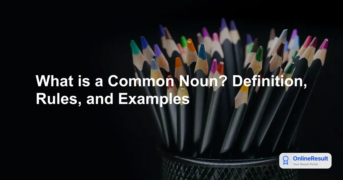 Mastering Common Nouns in English Grammar: Definition, Rules & Examples