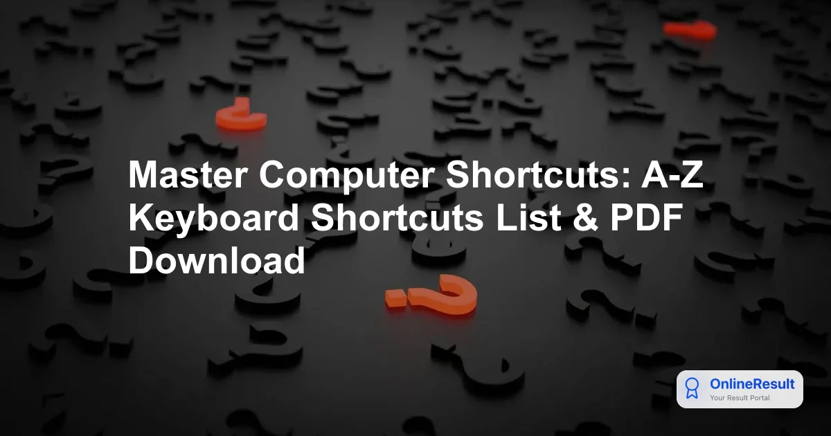 Mastering Computer Efficiency: The Ultimate Keyboard Shortcut Guide