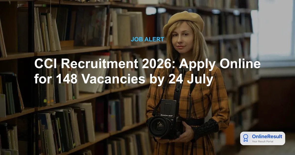 CCI Recruitment 2026: Exam Date, 148 Vacancies, Admit Card & Notification PDF