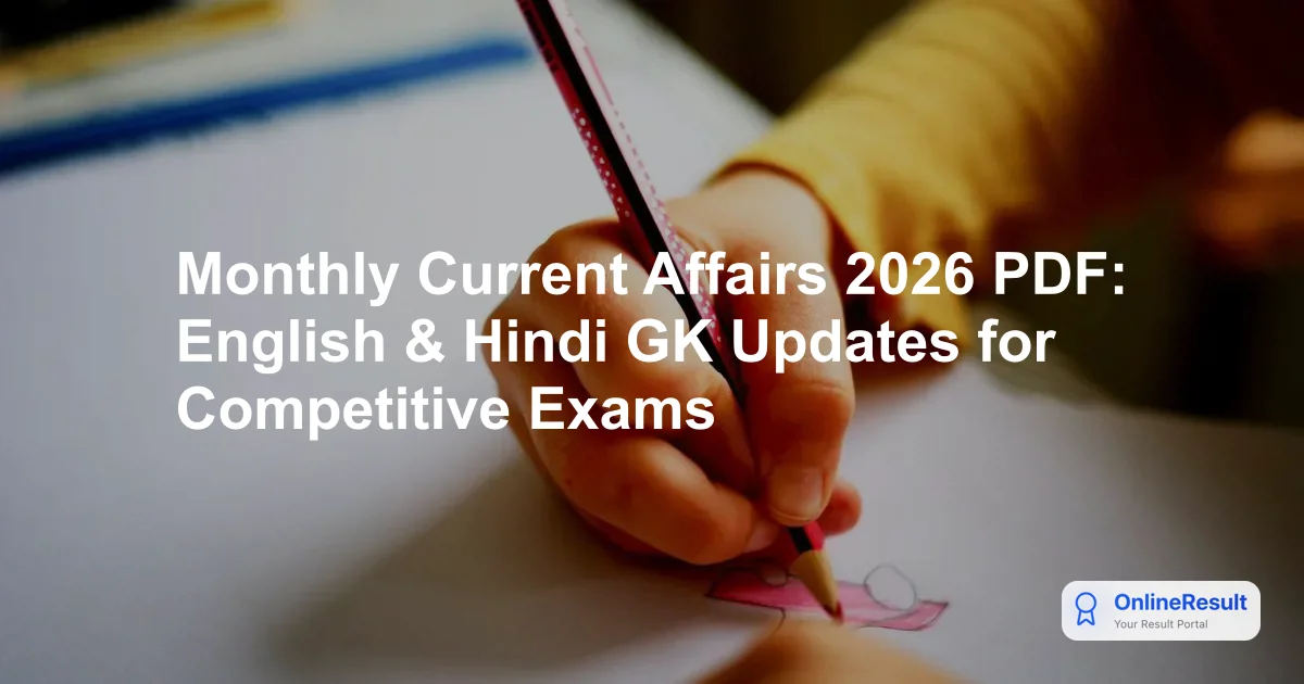 Monthly Current Affairs 2026 PDFs: Hindi & English Study Materials for Banking, SSC, UPSC