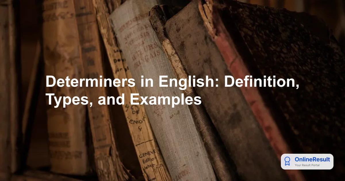 Mastering English Determiners: A Complete Guide to Noun Modification