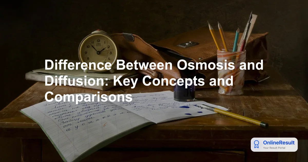 Understanding Osmosis and Diffusion: Definitions, Differences, and Examples