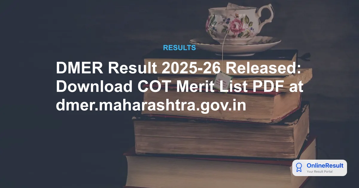 DMER Result 2025-26 Released: Download Group-C Merit List PDFs