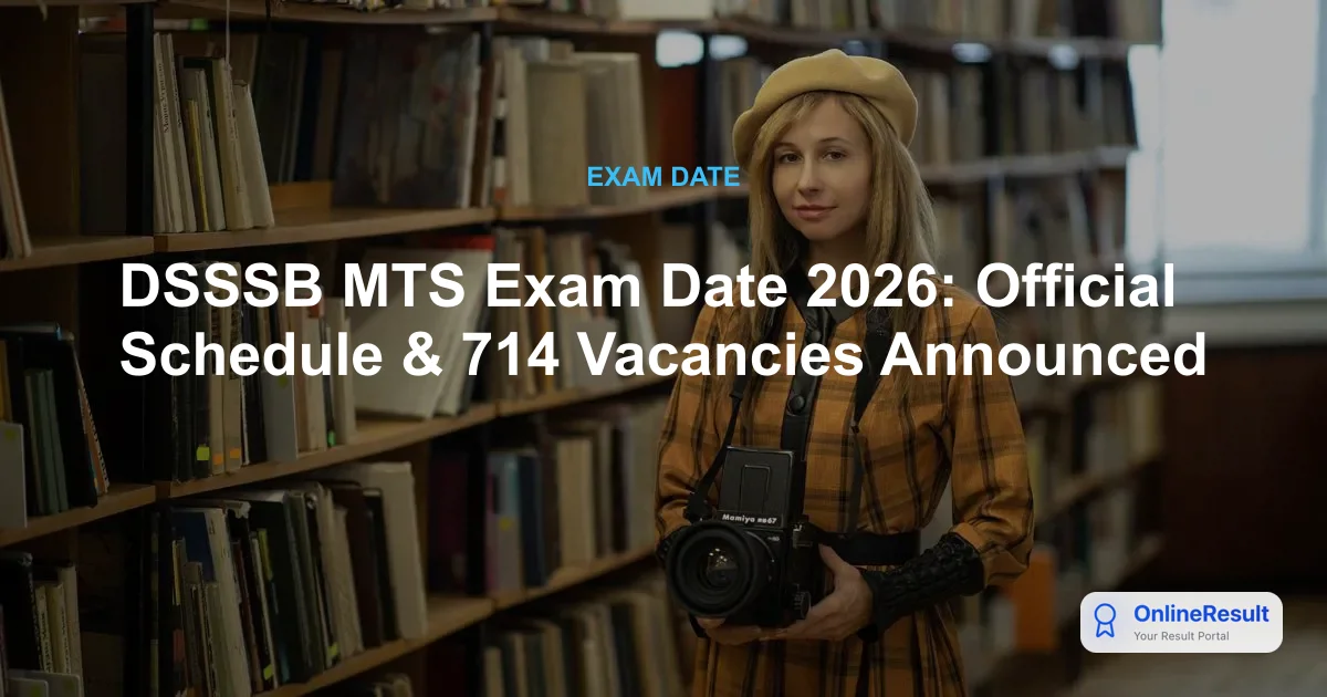 DSSSB MTS Recruitment 2026: 714 Vacancies, Exam Dates & Pattern