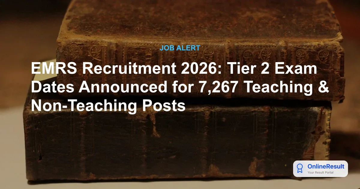 EMRS Recruitment 2025-2026: Exam Dates, Vacancies, and Application Guide