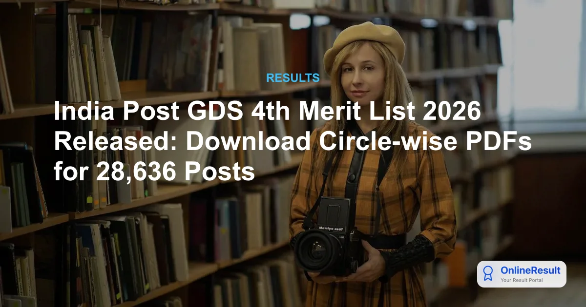 India Post GDS 4th Merit List 2026 Out: Check Supplementary List IV & Circle-wise PDFs