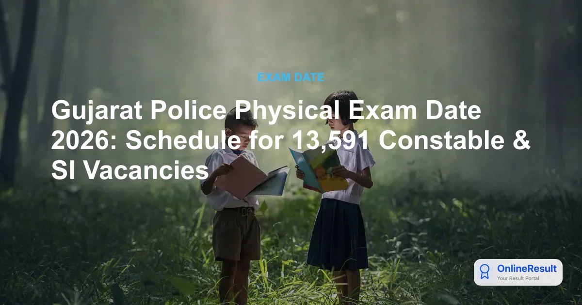 Gujarat Police Recruitment 2026: Apply for 13,591 Vacancies Online