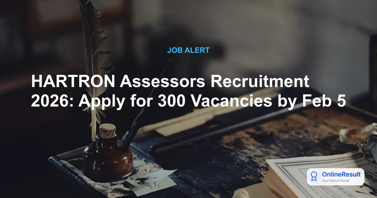 HARTRON Assessors Recruitment 2026: Apply for 300 IT Vacancies
