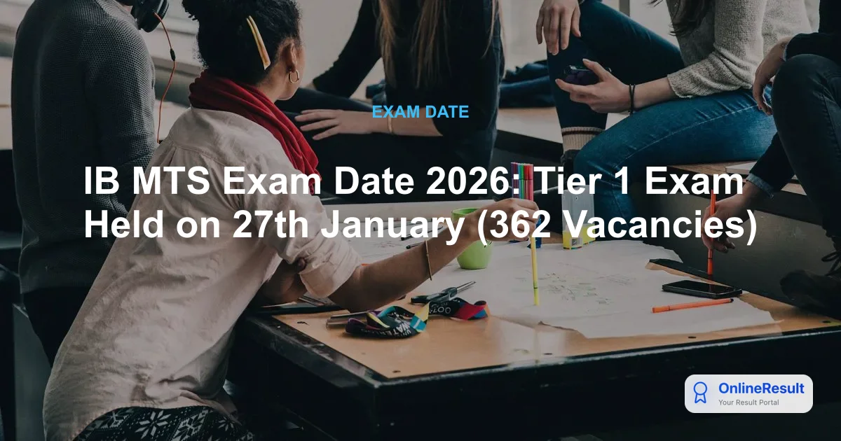 IB MTS Recruitment 2026: Exam Date, Vacancies, Eligibility & Salary Overview