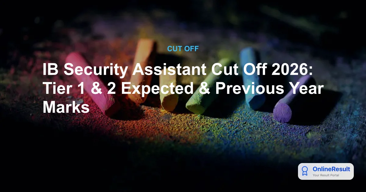 IB Security Assistant Cut Off 2026: Expected & Previous Year Trends