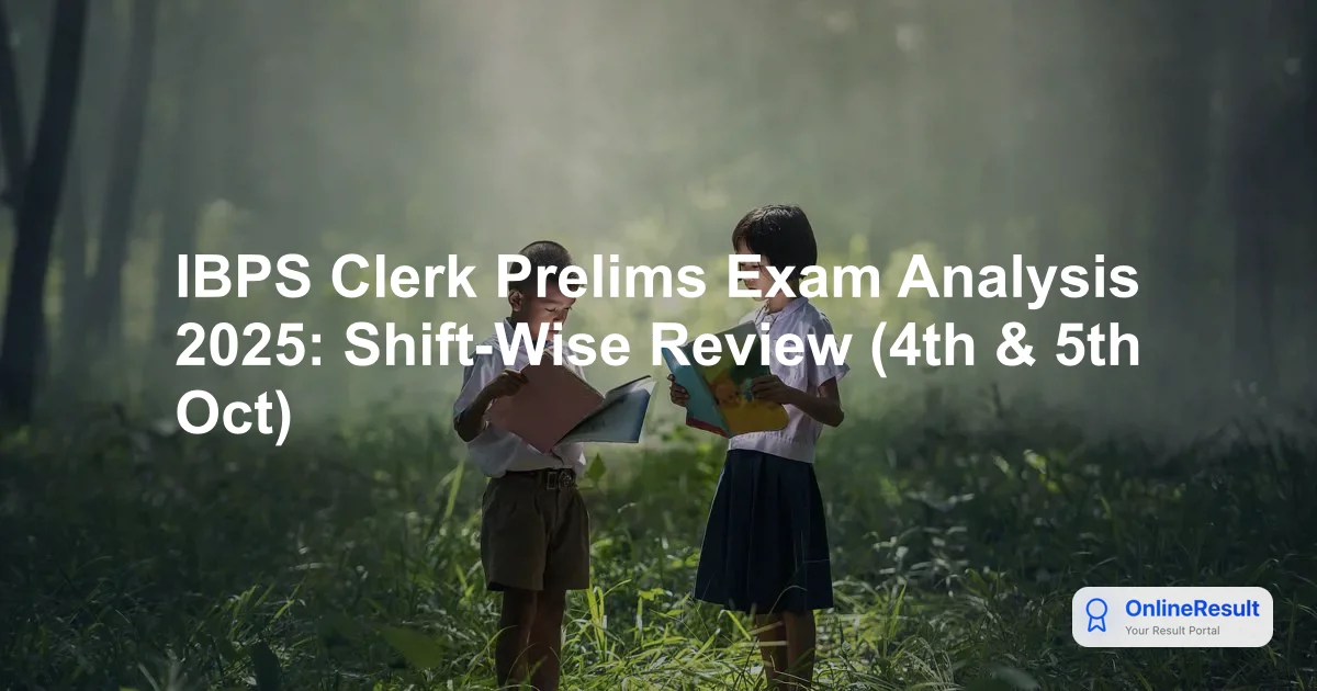 IBPS Clerk 2026 Prelims Exam Analysis, Schedule & Shift Timings
