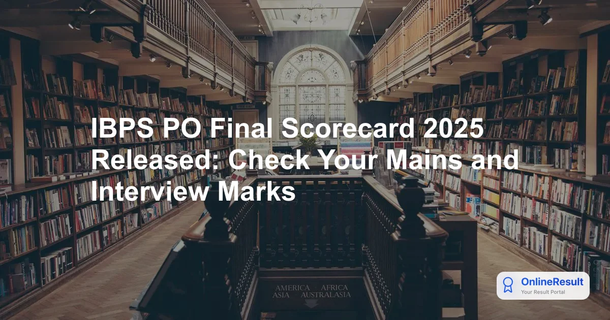 IBPS PO Prelims Scorecard 2026: Release Date, Download Steps & Marks