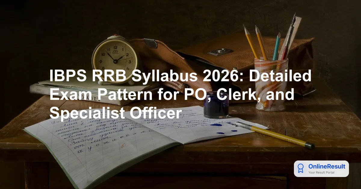 IBPS RRB 2026 Syllabus, Exam Pattern, Marking Scheme & Timings