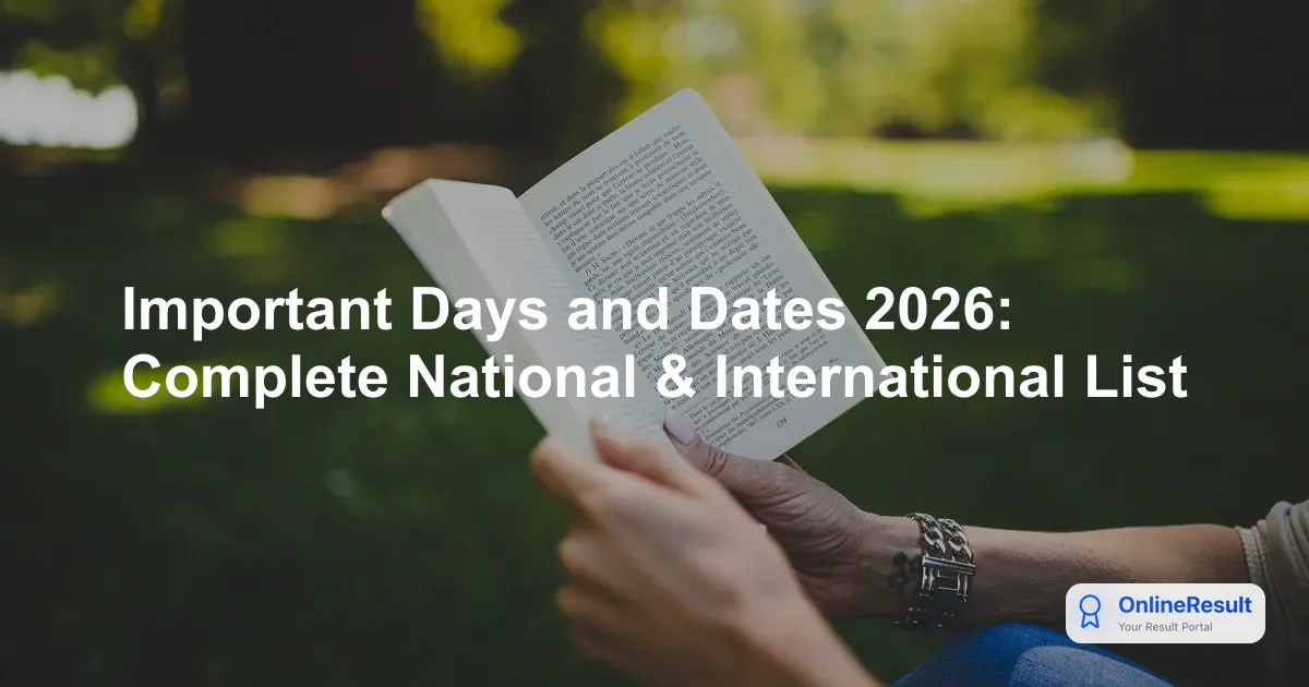 Important Days and National Holidays 2026: Comprehensive Study Guide for Competitive Exams