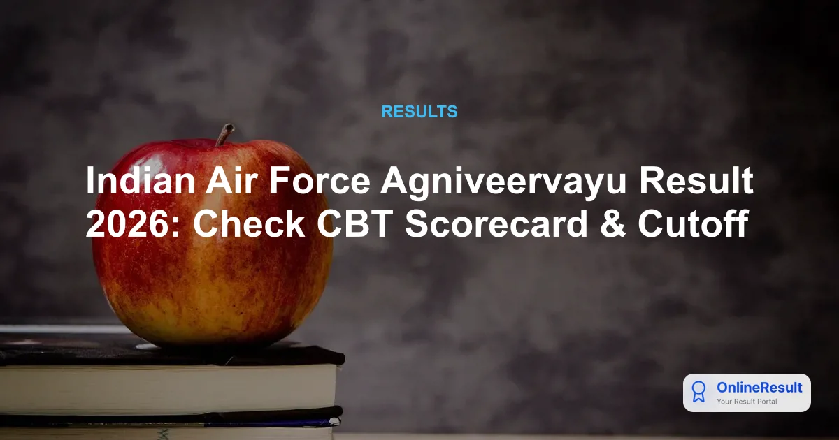 IAF Agniveervayu Result 2026: Check Phase 1 Status for Intake 01/2027
