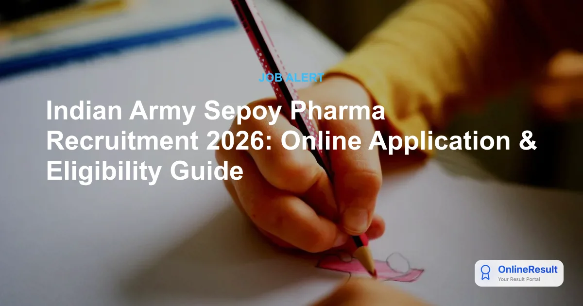 Indian Army Recruitment 2026: Apply Online for Sepoy Pharma & Soldier Technical NA