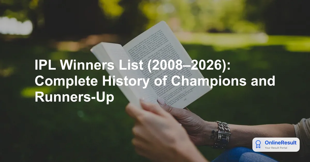TATA IPL Winners List: History and Statistical Overview (2008–2026)