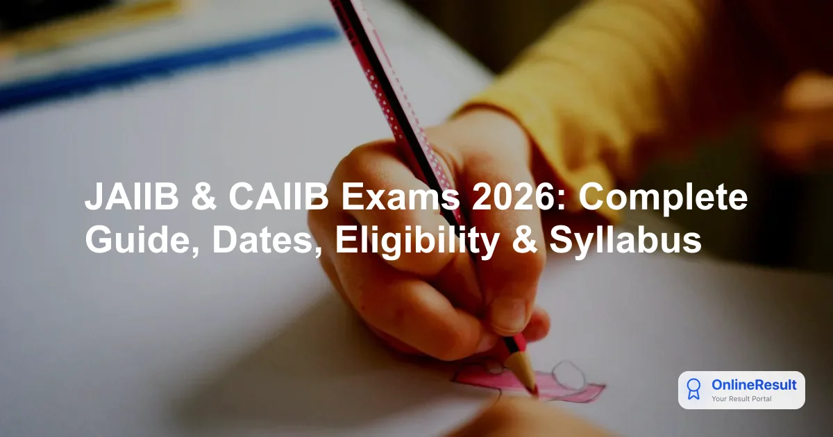 JAIIB and CAIIB 2026 Exams: Dates, Eligibility, Fees & Pattern