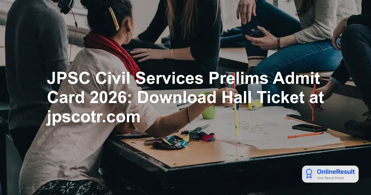 JPSC Civil Services Prelims Admit Card 2026: Download Link & Exam Day Guidelines