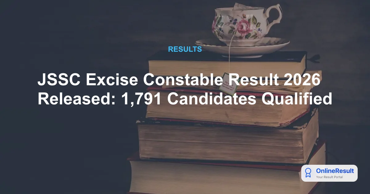 JSSC Excise Constable Result 2026 Released: Check JECCE Merit List & Cut Off