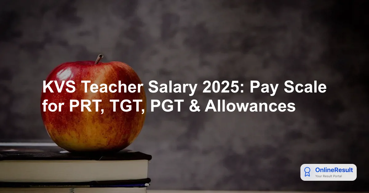 KVS Salary Structure 2025: 7th Pay Commission Perks, Allowances & Benefits