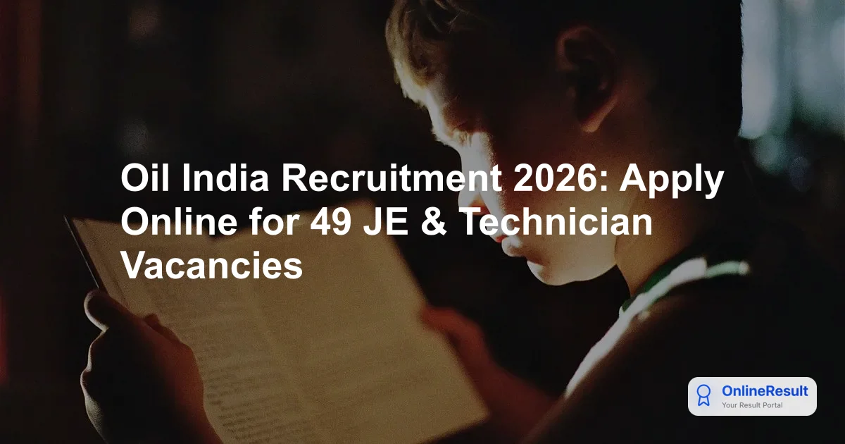 Oil India Limited Recruitment 2026: Apply for 49 Grade 3 & 4 Vacancies