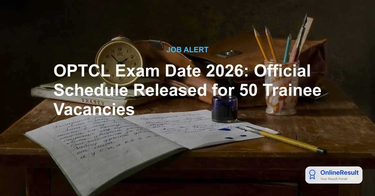 OPTCL Exam Date 2026 Announced: Check Schedule for 50 Trainee Vacancies