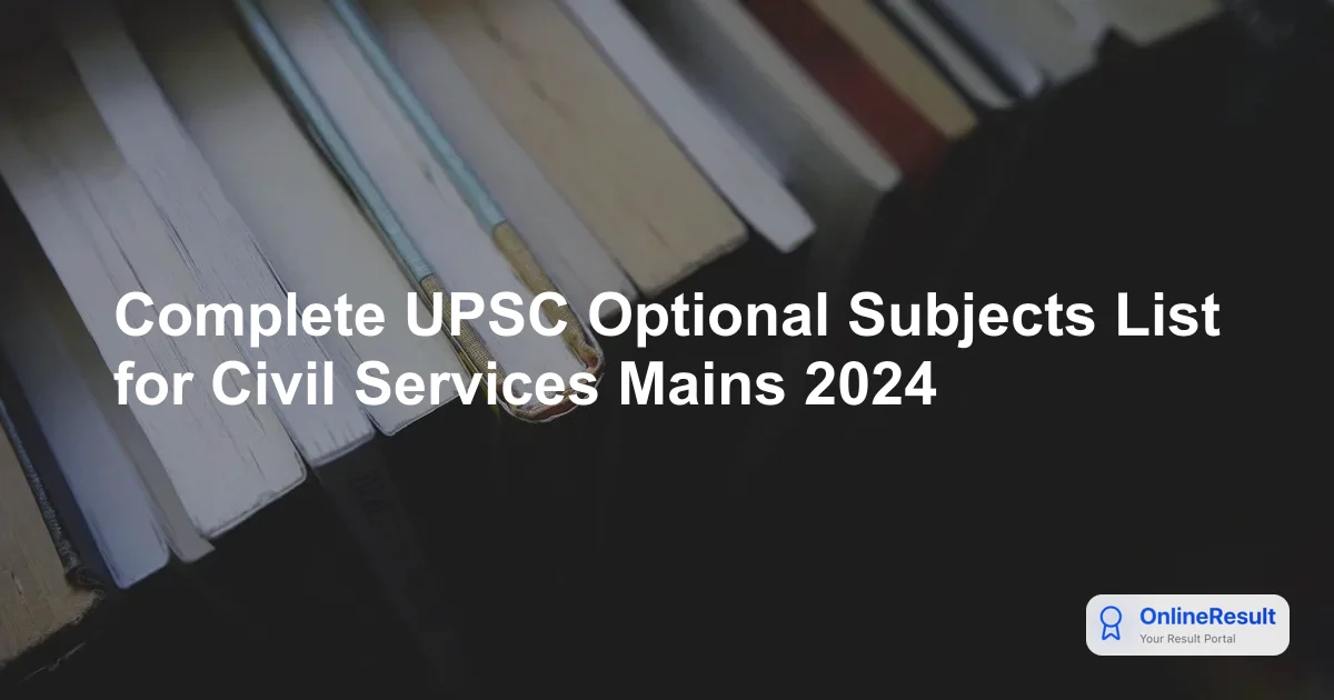 Choosing Your UPSC Mains Optional Subject: A Strategic Guide for Success