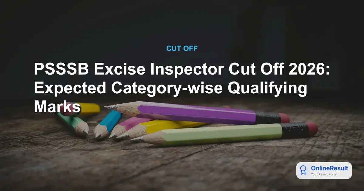 PSSSB Excise Inspector Cut Off 2026: Expected Marks, Historical Trends & Results